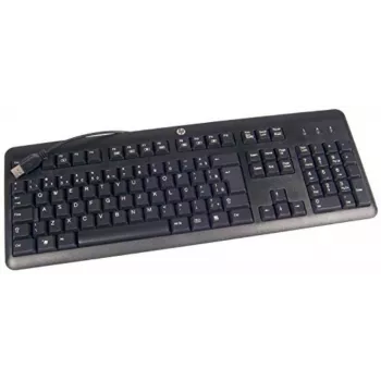 Teclado HP 672647-073 Office USB espanhol preto tamanho completo com fio