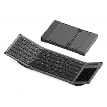Teclado Inateck KB06101_STEEL GRAY Home RF Wireless + Bluetooth QWERTZ inglês preto