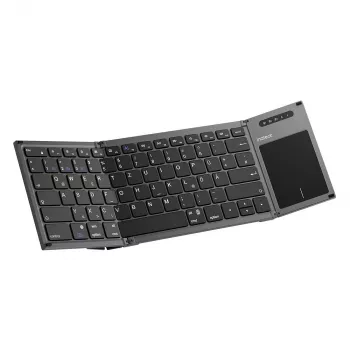 Teclado Inateck KB06101_STEEL GRAY Home RF Wireless + Bluetooth QWERTZ inglês preto