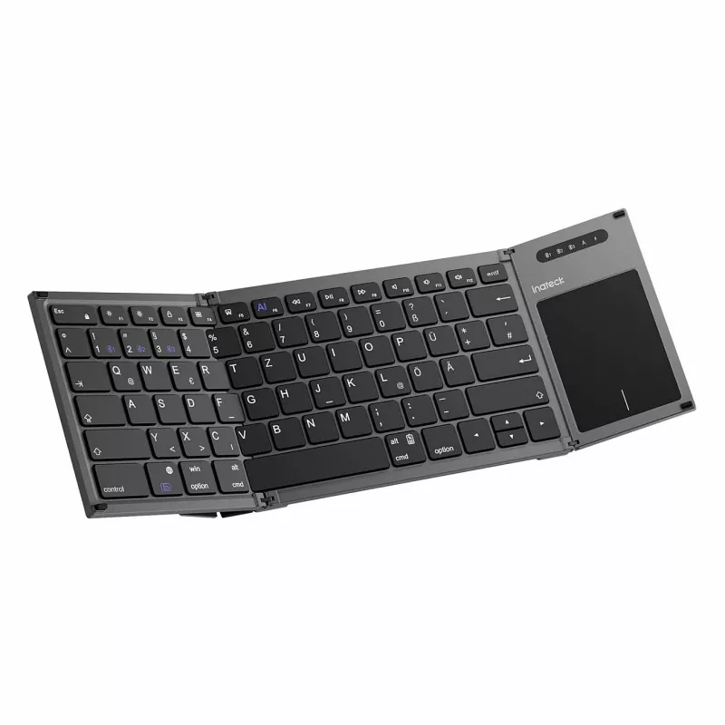 Teclado Inateck KB06101_STEEL GRAY Home RF Wireless + Bluetooth QWERTZ inglês preto