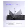 Teclado Inateck KB06101_STEEL GRAY Home RF Wireless + Bluetooth QWERTZ inglês preto