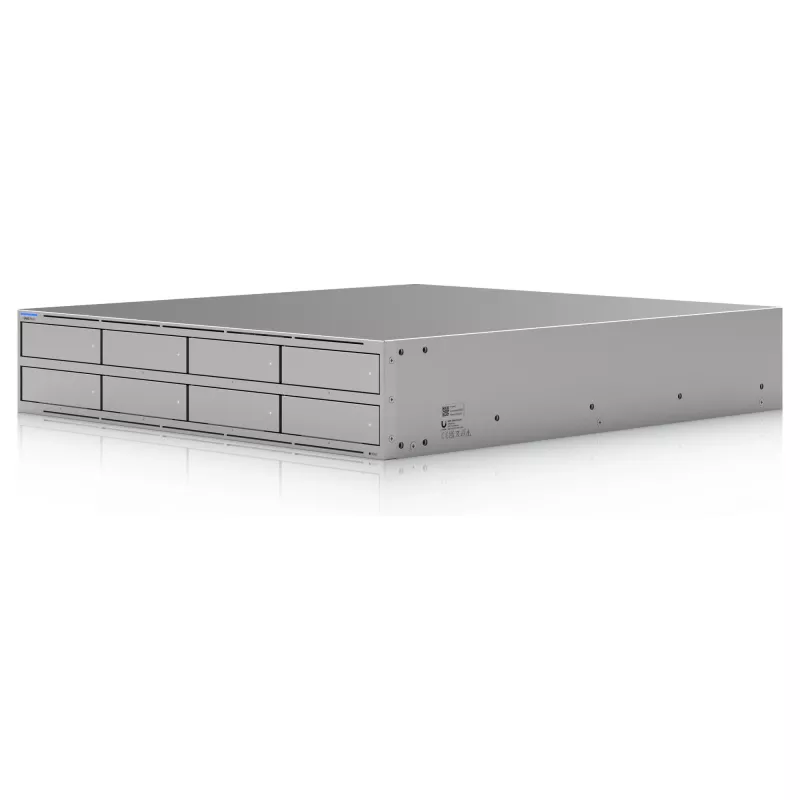 Ubiquiti UniFi UNAS Pro 8 armazenamento em rede, 2U, montagem em rack, 10 Gbit/s, 8x HDD / 2x ranhuras M.2, integrações UniFi (UNAS-PRO-8)