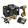 Conjunto combinado DeWalt DCK2026P2T-QW DCD805 + DCG405, 18 V XR 2×5,0 Ah preto, amarelo