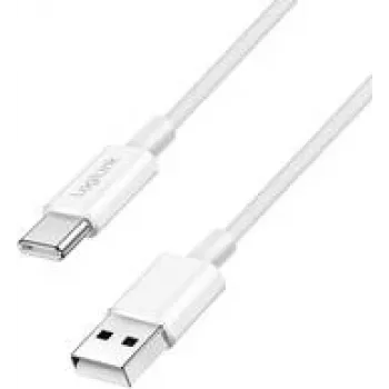 Cabo USB 2.0 Type-C LogiLink C/m> A/m nylon 60W branco - cabo - digital/dados (CU0322)