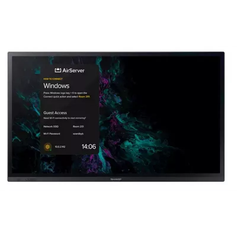 Ecrã interativo Sharp PN-LA862 86 polegadas 4K Ultra HD touchscreen preto