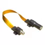 Cabo coaxial Alcasa S-1014Q 0,54 m SAT Type-F preto dourado transparente