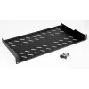 Prateleira para rack EQUIP fixa 19 polegadas, 1HE, 400 mm de profundidade, preta, 485 mm de largura