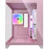 Caixa de PC mini-torre Cougar FV150 ARGB – rosa, suporta 2x ventoinhas laterais de 120/140 mm, 1x 120 mm traseira, HDD de 2,5