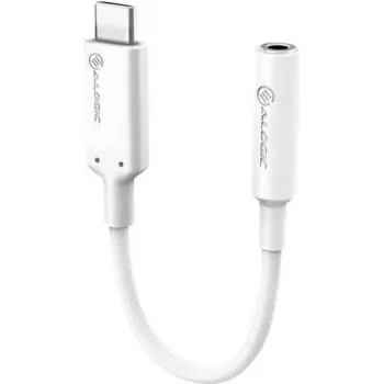 ALOGIC Elements Pro - adaptador USB-C para ficha jack - USB-C macho para mini-ficha fêmea - 10 cm - branco - chip ativo (ELPC35A-WH)