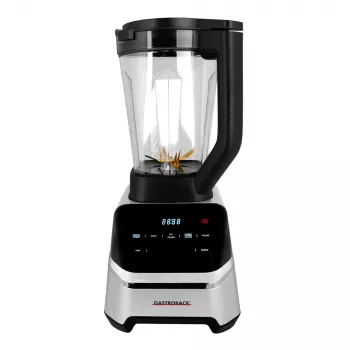 Batedeira de mesa GASTROBACK Mix & Soup (2000 W, 2 L, recipiente Tritan, lâminas de titânio, controlo tátil, preto/aço inoxidável)