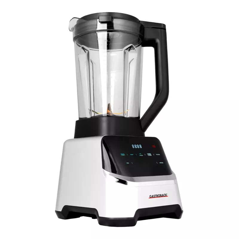 Batedeira de mesa GASTROBACK Mix & Soup (2000 W, 2 L, recipiente Tritan, lâminas de titânio, controlo tátil, preto/aço inoxidável)