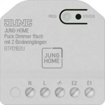 Jung BT P D1 B2 U JUNG HOME Puck dimmer 1x com 2 entradas binárias (BTPD1B2U)