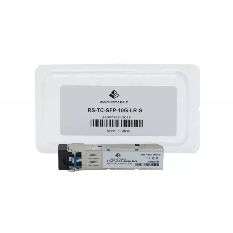 Transceptor SFP+ 10GBASE-LR de fibra ótica Rockstable — 10 Gbit/s, 1310 nm, LC, 10 km