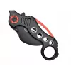 Faca karambit de bolso SCK K29 – Lâmina fixa, cabo preto e vermelho