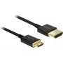 Cabo HDMI DeLOCK 85118 0,25 m HDMI Type-A para Type-C Preto