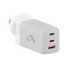 Carregador de interior ALOGIC WCM3X67G para smartphones e tablets, 110–240 V, 2× USB‑C, cinzento/branco