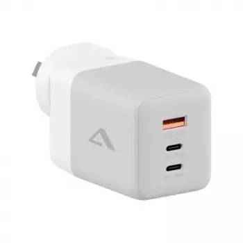 Carregador móvel ALOGIC WCM3X100G — Carregador AC de interior para smartphone e tablet, 2x USB-C, 100–240V, Branco