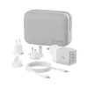Carregador móvel ALOGIC WCM3X100G — Carregador AC de interior para smartphone e tablet, 2x USB-C, 100–240V, Branco