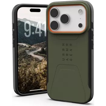 Capa UAG Urban Armor Gear Civilian MagSafe | Apple iPhone 17 Pro | olive/pop orange | 114545117297 (114545117297)