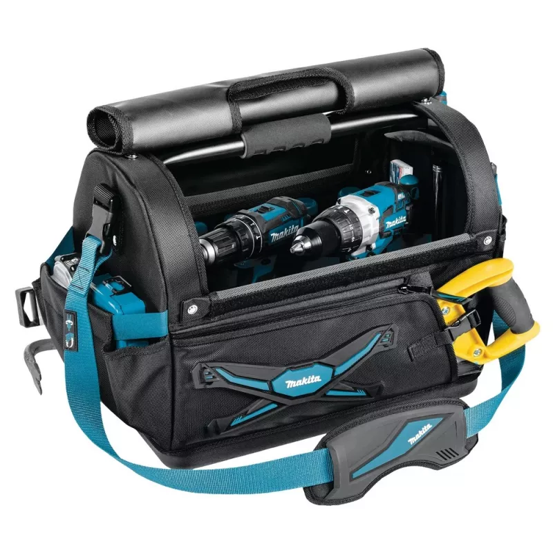 Mala de ferramentas Makita E-05446 Preto, Azul Plástico, Poliéster, Aço