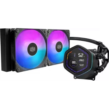 Refrigeração líquida Cooler Master WAK MasterLiquid Core Nex Digital 240 ARGB - Socket AMD AM5 (Ryzen Zen4) - Socket Intel