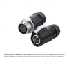 Conector de cabo Alcasa IC01-20P202 S1 corrente 2 polos preto