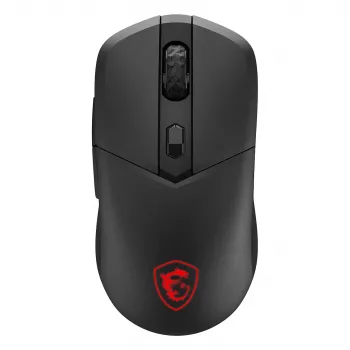 Rato gaming MSI VERSA 300 WIRELESS 8K, ambidestro, ótico, 2600 DPI, 6 botões, preto