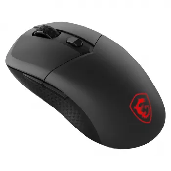 Rato gaming MSI VERSA 300 WIRELESS 8K, ambidestro, ótico, 2600 DPI, 6 botões, preto