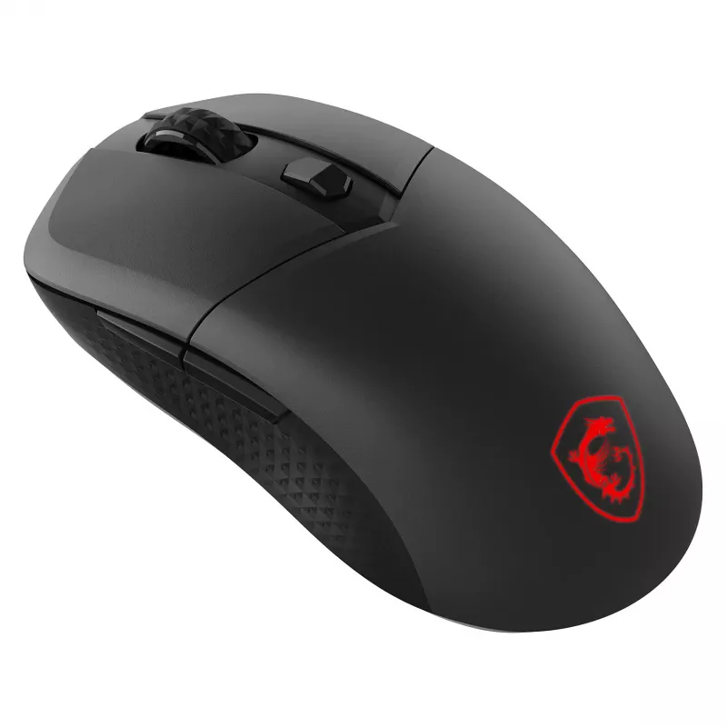 Rato gaming MSI VERSA 300 WIRELESS 8K, ambidestro, ótico, 2600 DPI, 6 botões, preto