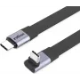 Cabo ROLINE USB4-2.0 80 Gbit/s plano ST/ST reto-270° angular - cabo - digital/dados