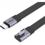 Cabo ROLINE USB4-2.0 80 Gbit/s plano ST/ST reto-90° angular - cabo - digital/dados