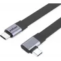 Cabo ROLINE USB4-2.0 (80 Gbit/s), plano ST/ST, reto-90° angular, 0,13 m (11.02.9099)
