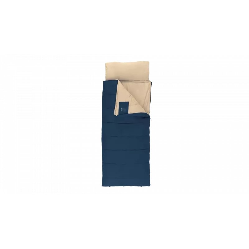 Saco-cama Outwell Contour Lux 190 cm, sintético, fecho de correr à esquerda, azul-escuro