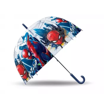 Guarda-chuva manual transparente Kids Euroswan Spiderman – guarda-chuva transparente para criança com estampa Spiderman