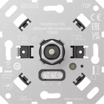 Dimmer rotativo Jung LED 1735 DD com interruptor de pressão alternado 1 (1735DD)