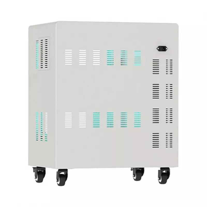Carrinho de carregamento para tablets GoodConnections ANTARES PRO T20C com 11 portas USB-C 30W PD3.0 desinfeção UVC cinzento