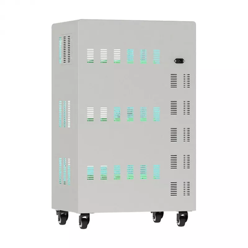 Carrinho de carregamento para tablets GoodConnections ANTARES PRO T30C com 11 portas USB-C 30W PD3.0 desinfeção UVC cinzento
