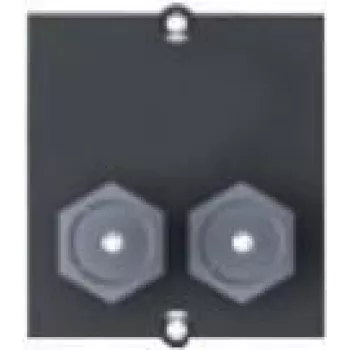 Bachmann Custom module - Faceplate modular Snap-In - F-Plug X 2 - preto (917.117)