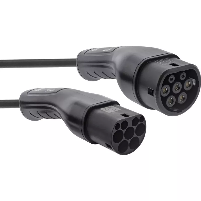 InLine 16272I Cabo de carregamento para veículos elétricos, Tipo 2, 11 kW, 3 fases, 2,5 m