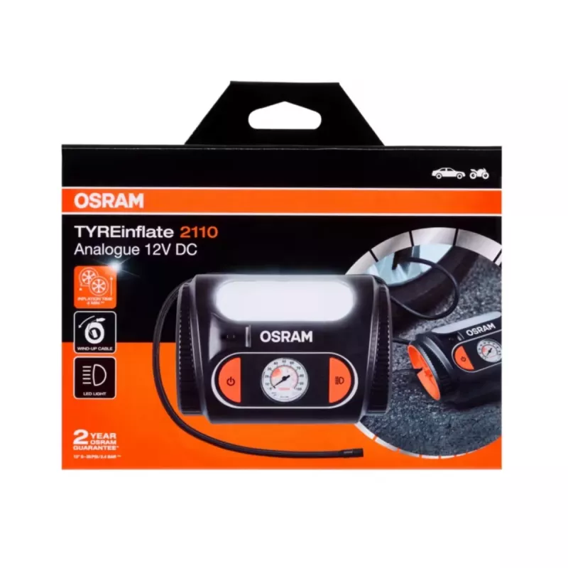 Compressor automóvel Osram Tyreinflate 2110 12 V