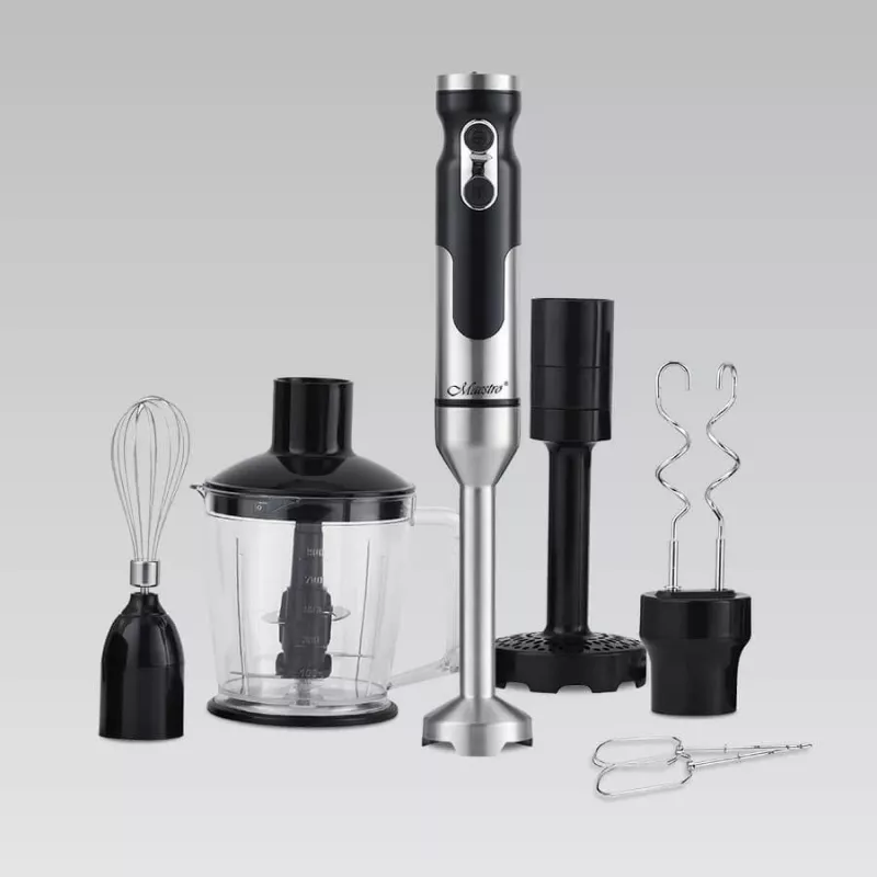Batedor de mão Maestro MR-567 preto aço inoxidável