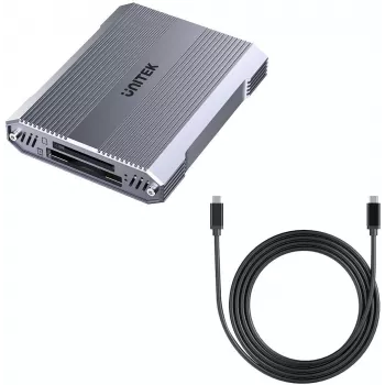 Leitor de cartões Unitek R1022C01 CFexpress Type B, SD e microSD com hub USB-A