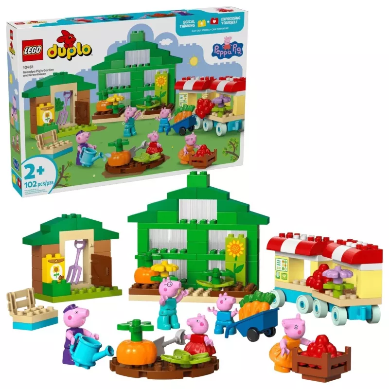 DUPLO Peppa Pig 10461 jardim e estufa do Avô Pig blocos de construção