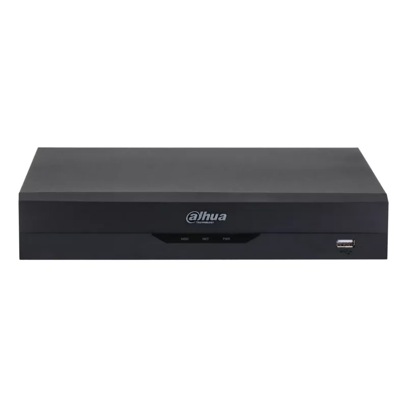 DVR Dahua XVR5104HS-4KL-I3/T 4 canais 4K H.264/H.265, disco SATA até 10 TB, Fast Ethernet, 12V DC