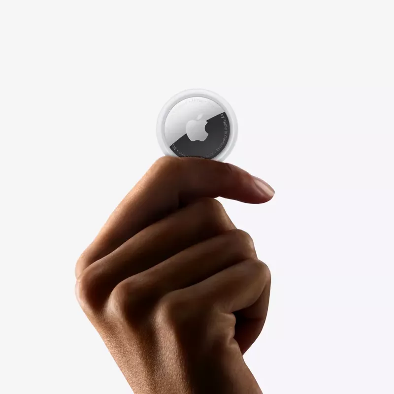 Localizador Apple AirTag prateado branco