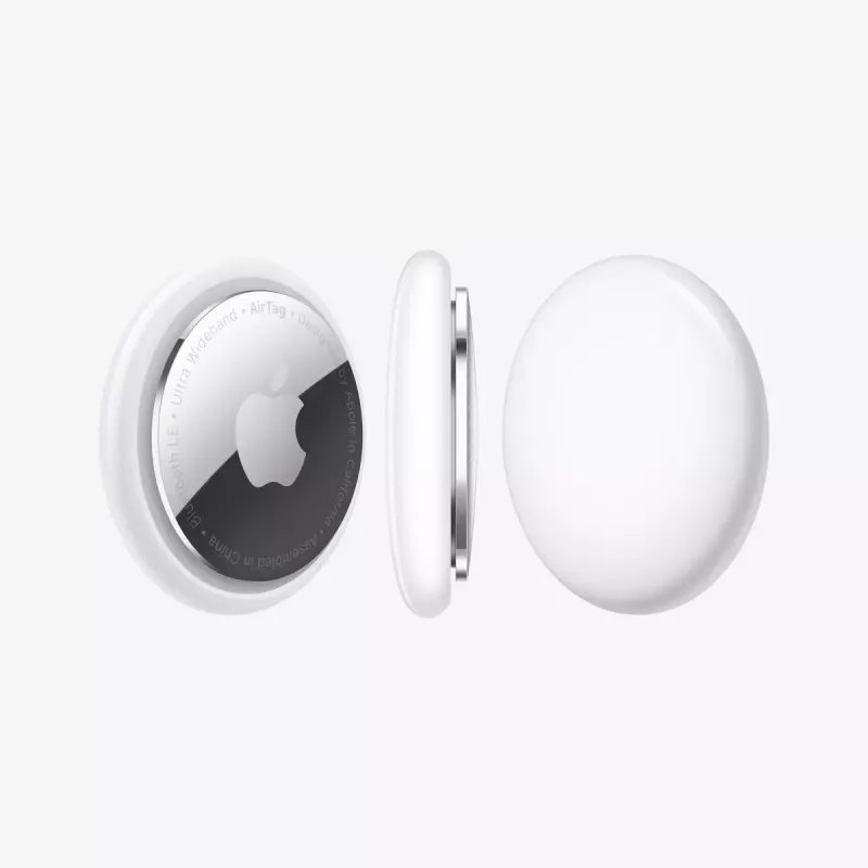 Localizador Apple AirTag prateado branco