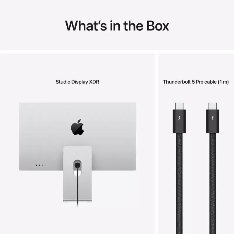 Monitor Apple Studio Display XDR 27 polegadas 5K Ultra HD LED, vidro standard, suporte ajustável em inclinação e altura, prateado