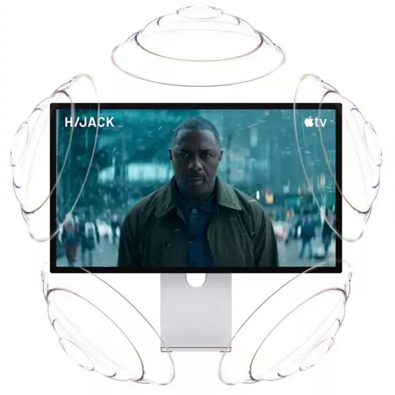 Monitor Apple Studio Display XDR 27 polegadas 5K Ultra HD LED, vidro standard, suporte ajustável em inclinação e altura, prateado