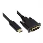 Adaptador de cabo de vídeo Alcasa GC-M0110 2 m USB Type-C DVI-D preto (GC-M0110)