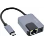 Adaptador de rede InLine 33382I — Gigabit Ethernet, USB-C 3 em 1 (Ethernet, áudio, PD)